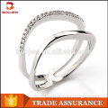 plain silver color jewelry exquisite engagement women ring with copper